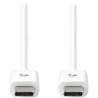 NEDIS kabel USB 2.0/ zástrčka USB-C - zástrčka USB-C/ 60 W/ 480 Mbps/ poniklovaný/ bílý/ bulk/ 1m