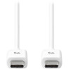 NEDIS kabel USB 2.0/ zástrčka USB-C - zástrčka USB-C/ 60 W/ 480 Mbps/ poniklovaný/ bílý/ bulk/ 3m