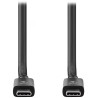 NEDIS kabel USB 4.0 Gen 3x2/ zástrčka USB-C - zástrčka USB-C/ 240 W/ 8K@60Hz/ 40 Gbps/ poniklovaný/ černý/ box/ 1m
