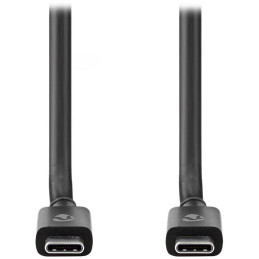 NEDIS kabel USB 4.0 Gen 2x2/ zástrčka USB-C - zástrčka USB-C/ 240 W/ 8K@60Hz/ 20 Gbps/ poniklovaný/ černý/ box/ 2m
