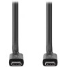 NEDIS kabel USB 4.0 Gen 2x2/ zástrčka USB-C - zástrčka USB-C/ 240 W/ 8K@60Hz/ 20 Gbps/ poniklovaný/ černý/ box/ 2m