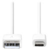 NEDIS kabel USB 2.0/ zástrčka USB-A - zástrčka USB-C/ 15 W/ 480 Mbps/ poniklovaný/ bílý/ bulk/ 1m