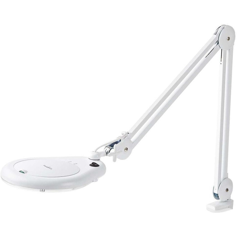 POŠKOZENÝ OBAL - NEDIS zvětšovací stolní LED lampa/ čočka 3 dioptrie/ spotřeba 9 W/ teplota 6500 K/ světelný tok 720 lm/ bílá