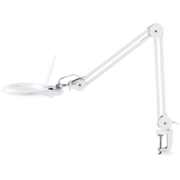 POŠKOZENÝ OBAL - NEDIS zvětšovací stolní LED lampa/ čočka 3 dioptrie/ spotřeba 9 W/ teplota 6500 K/ světelný tok 720 lm/ bílá