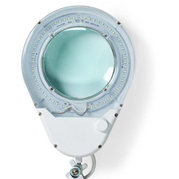 POŠKOZENÝ OBAL - NEDIS zvětšovací stolní LED lampa/ čočka 3 dioptrie/ spotřeba 9 W/ teplota 6500 K/ světelný tok 720 lm/ bílá