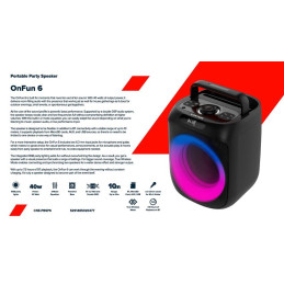 CANYON Party Speaker OnFun 6 RGB Black