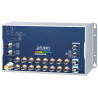 Planet PoE switch 16x Gb 802.3at, 2x 10 Gb, 1x Bypass, M12 konektory, 2x 10G Q-ODC, IP40, -40+70°C, 24-110 VDC