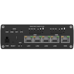 Teltonika RUTM52 průmyslový router, dual SIM + eSIM, 5G dual modem, 5x GLAN,  WiFi 5