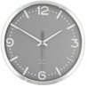 NEDIS nástěnné hodiny/ průměr 300 mm/ rádiem řízený čas/ tichý pohyb/ hliník/ šedé