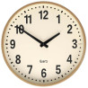 NEDIS nástěnné hodiny/ průměr 300 mm/ tichý pohyb/ dřevo/ hnědé