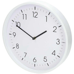 NEDIS nástěnné hodiny/ průměr 300 mm/ tichý pohyb/ plast/ bílé
