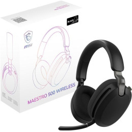 MSI herní headset MAESTRO 500 WIRELESS BLACK/  bezdrátová/ USB-C/ BT5.4/ černá