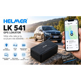 HELMER GPS lokátor LK 541 4G/ pro sledování automobilů, zavazadel a dalších cenných předmětů/ podpora 4G LTE i 2G