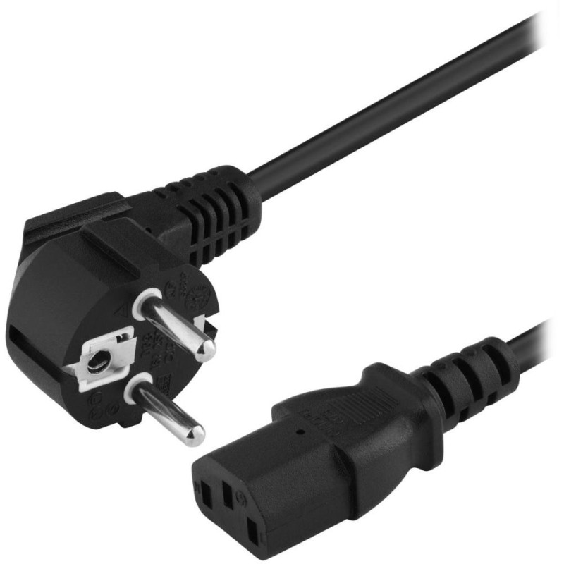 PremiumCord Kabel síťový 230V k počítači 0.5m