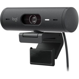 Logitech webkamera BRIO 500, Full HD, 4x zoom,RightLight 4 s HDR, grafitová,USB-C