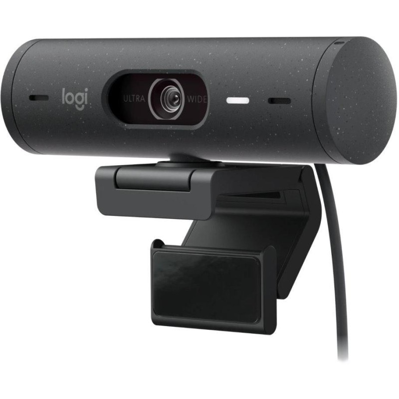 Logitech webkamera BRIO 500, Full HD, 4x zoom,RightLight 4 s HDR, grafitová,USB-C