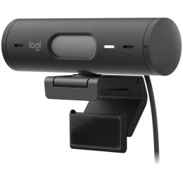 Logitech webkamera BRIO 500, Full HD, 4x zoom,RightLight 4 s HDR, grafitová,USB-C