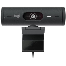 Logitech webkamera BRIO 500, Full HD, 4x zoom,RightLight 4 s HDR, grafitová,USB-C