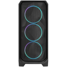 Fractal Design Meshify 3 TG / Midi Tower / průhledná bočnice / bez zdroje / černá