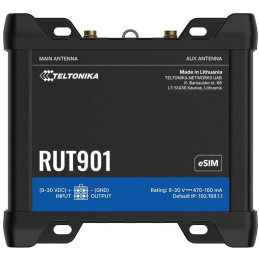 Teltonika RUT901 průmyslový router 1x WAN 3x LAN, Dual SIM + eSIM, 4G/ LTE  Wi-Fi 4