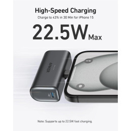 Anker Nano Powerbanka/ 22,5W/ 5000mAh/ USB-C/ šedá