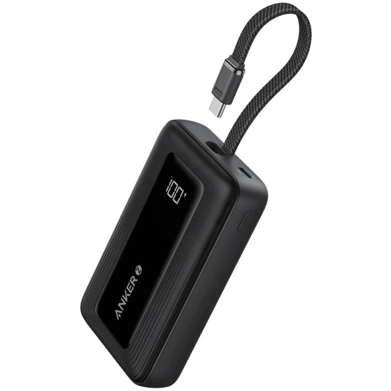 Anker Powerbanka/ 10000mAh/ 30W/ integrovaný USB-C/ displej/ černá