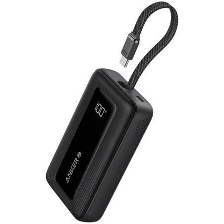 Anker Powerbanka/ 10000mAh/ 30W/ integrovaný USB-C/ displej/ černá
