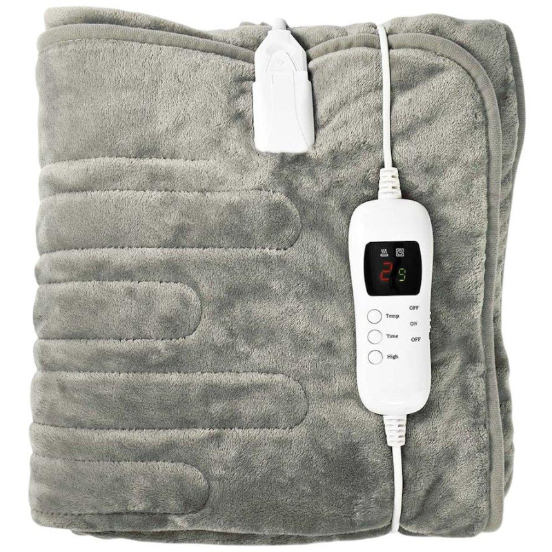 NEDIS elektrická deka/ 1 osoba/ 180 x 130 cm/ 9 nastavení teploty/ pratelná/ ochrana proti přehřátí/ Fleece