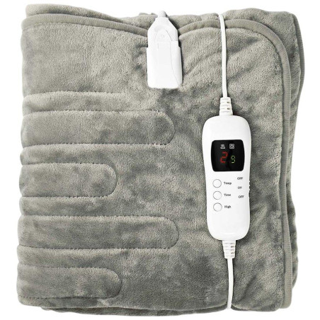 NEDIS elektrická deka/ 1 osoba/ 180 x 130 cm/ 9 nastavení teploty/ pratelná/ ochrana proti přehřátí/ Fleece