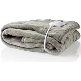 NEDIS elektrická deka/ 1 osoba/ 180 x 130 cm/ 9 nastavení teploty/ pratelná/ ochrana proti přehřátí/ Fleece