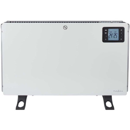 NEDIS Wi-Fi chytré konvekční topné těleso/ termostat/ 3 nastavení teploty/ LCD/ 5 - 37 °C/ výkon 2000 W/ bílé