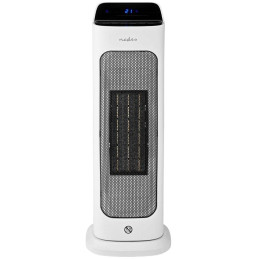 NEDIS Wi-Fi chytrý horkovzdušný ventilátor/ 2000 W/ 2 nastavení teploty/ rotace/ displej/ 10 - 49 °C/ bílý
