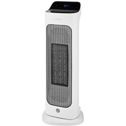 NEDIS Wi-Fi chytrý horkovzdušný ventilátor/ 2000 W/ 2 nastavení teploty/ rotace/ displej/ 10 - 49 °C/ bílý