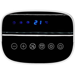 NEDIS Wi-Fi chytrý horkovzdušný ventilátor/ 2000 W/ 2 nastavení teploty/ rotace/ displej/ 10 - 49 °C/ bílý