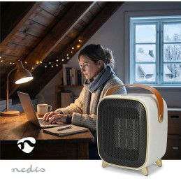 NEDIS keramický horkovzdušný ventilátor PTC/ termostat/ spotřeba 1200 W/ 2 tepelné režimy/ ochrana proti přehřátí