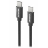 Swissten Datový kabel Textile USB-C / USB-C 0,5 m černý