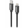 Swissten Datový kabel Textile USB-C / Lightning 0,5 m černý