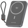 Swissten Semi-Solid Power Bank 10000 mAh, 45 W s integrovaným kabelem USB-C (Qi2.2, 25 W, kompatibilní s MagSafe)