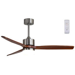 POŠKOZENÝ OBAL - IMMAX NEO LITE ELEGANTE SMART LED stropní svítidlo s ventilátorem Wi-Fi štříbrné/dřevo, TUYA