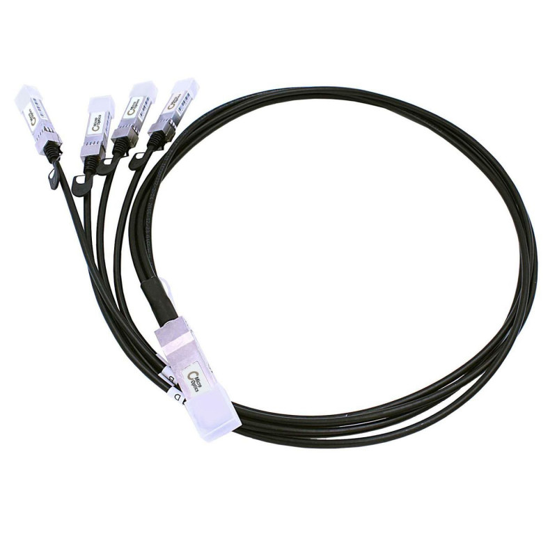 Lanview QSFP+ Breakout DAC to 4 x SFP+ 10G 1m, Compatible with Planet CB-QSFP4X10G-3M