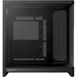 NZXT skříň H6 dvoukomorová / MidT / až 10x120mm fan / 2xUSB 3.2 / USB-C / zaoblená prosklená bočnice i čelo / černá