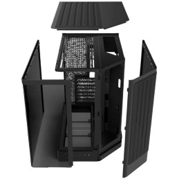 NZXT skříň H6 dvoukomorová / MidT / až 10x120mm fan / 2xUSB 3.2 / USB-C / zaoblená prosklená bočnice i čelo / černá
