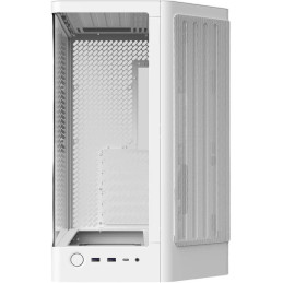 NZXT skříň H6 dvoukomorová / MidT / až 10x120mm fan / 2xUSB 3.2 / USB-C / zaoblená prosklená bočnice i čelo / bílá