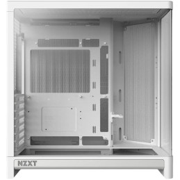 NZXT skříň H6 dvoukomorová / MidT / až 10x120mm fan / 2xUSB 3.2 / USB-C / zaoblená prosklená bočnice i čelo / bílá