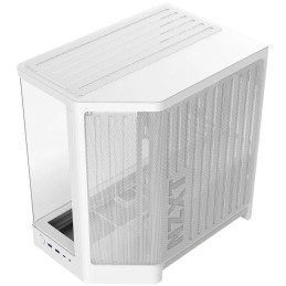 NZXT skříň H6 dvoukomorová / MidT / až 10x120mm fan / 2xUSB 3.2 / USB-C / zaoblená prosklená bočnice i čelo / bílá