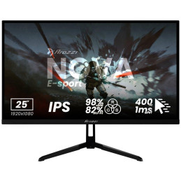 AROZZI NOVA herní monitor 24,5" 25T1K400 Black/ LED/ IPS/ 1920x1080/ 400Hz/ 1000:1/ 1ms/ 2xHDMI/ 2xDP/ černý