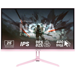 AROZZI NOVA herní monitor 24,5" 25T1K400 Pink/ LED/ IPS/ 1920x1080/ 400Hz/ 1000:1/ 1ms/ 2xHDMI/ 2xDP/ růžový