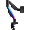 AROZZI ALZARE RGB Black/ stolní držák pro monitory/ RGB/ plynový píst/ kovový/ černý