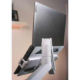 AROZZI ALZARE Laptop Holder White/ držák notebooku pro stolní držák pro monitory/ kovový/ bílý