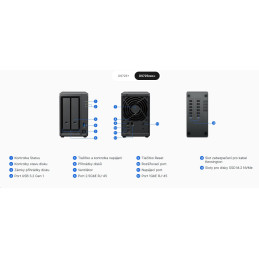 Synology DiskStation DS725neo+, 2-bay NAS, CPU DC AMD Ryzen R1600 64bit, RAM 4GB non ECC, USB-C, LAN 1x 2.5Gb + 1x 1Gb